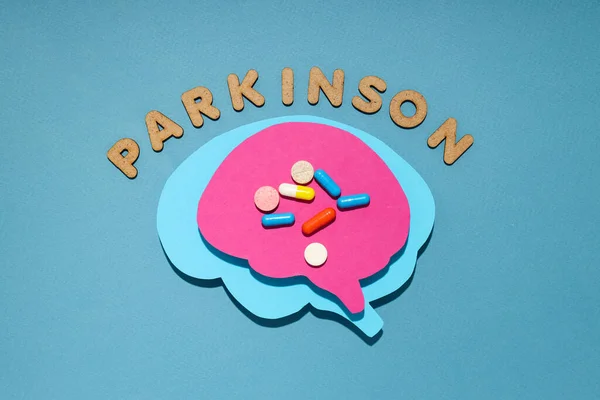 Demencia Enfermedad Parkinson Tdah Composición Para Tema Enfermedad Cabeza — Foto de Stock