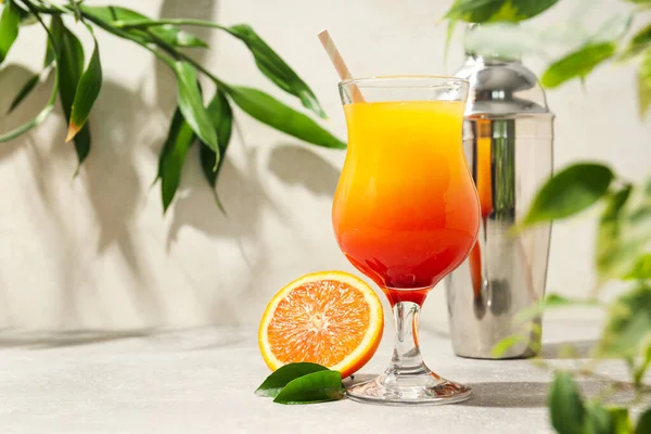 Orange Cocktail Concept Fresh Delicious Summer Citrus Cocktail — Stock Photo, Image