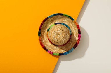 Cinco de Mayo konsepti için kompozisyon, üst görünüm