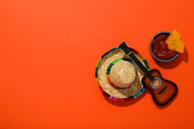 Cinco de Mayo konsepti için kompozisyon, metin için boşluk