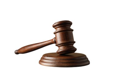 Yargıç Tokmak beyaz arka planda izole edildi, yakın plan, PNG