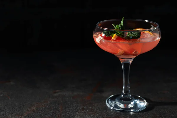 stock image Grapefruit cocktail, alcohol or non alcoholic drink for party, space for text