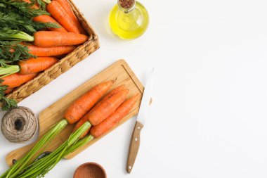 Taze havuç, hasat kavramı, metin için yer.