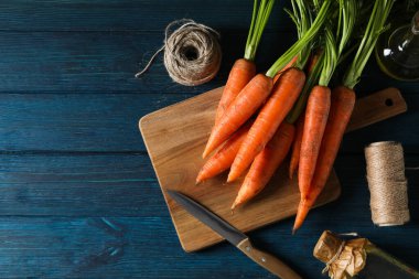 Taze havuç, hasat kavramı, metin için yer.