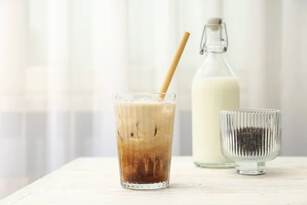 Cold Drink Refreshing Ice Coffee Fresh Summer Drink — Stock Photo, Image