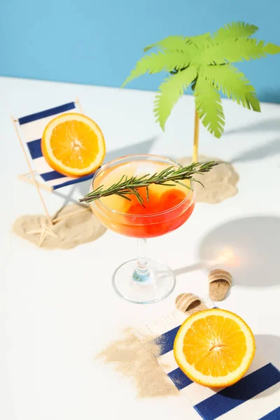 Drankjes Fris Zomerdrankje Voor Verfrissende Zomerse Vibes Concept — Stockfoto