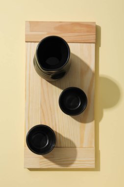 Geleneksel Japon alkollü içeceği - Sake, geleneksel Asya içecekleri konsepti