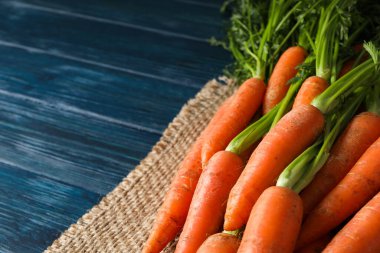 Taze havuç, hasat kavramı, metin için yer.