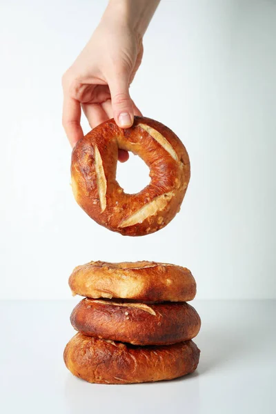 Concept Tasty Food Bagel Tasty Bakery Products — Photo
