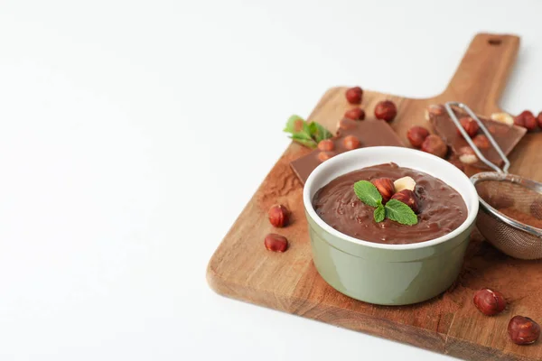 Conceito Comida Doce Saborosa Deliciosa Pasta Chocolate — Fotografia de Stock