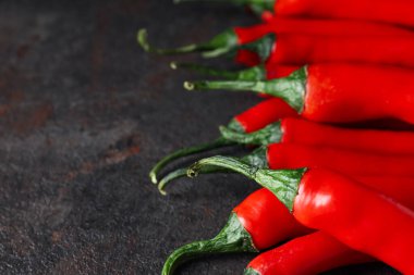 Sıcak ve baharatlı malzemeler kavramı - kırmızı acı biber
