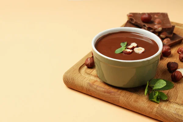 Sabroso Delicioso Concepto Comida Dulce Pasta Chocolate — Foto de Stock