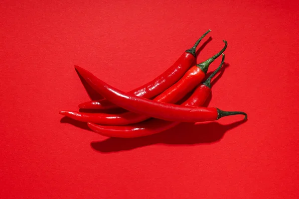Koncept Horkých Kořeněných Ingrediencí Červená Pálivá Chilli Paprika — Stock fotografie