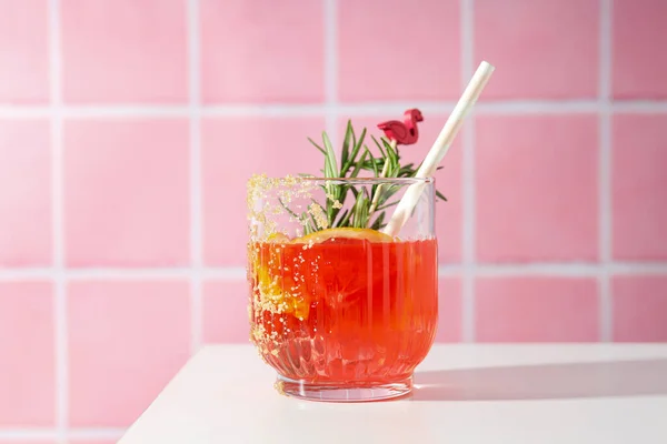 Grapefruitcocktail Alkohol Oder Alkoholfreies Getränk Für Die Party — Stockfoto