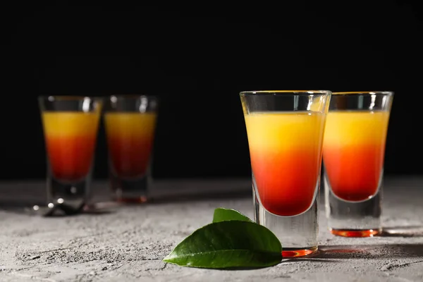 Shot Orange Taste Tasty Citrus Shot Concept — Stock Photo, Image