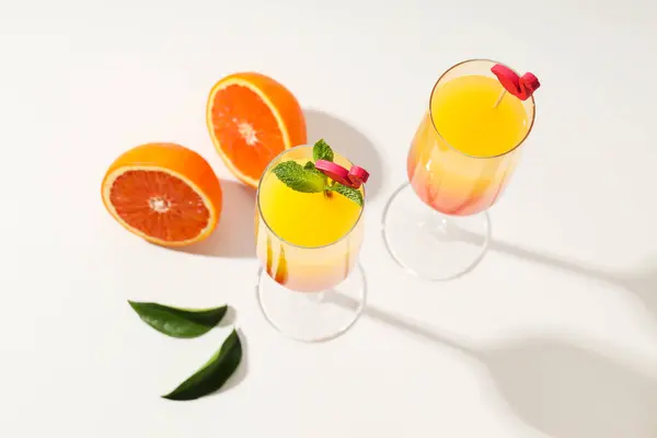 Cocktail Orange Concept Délicieux Cocktail Agrumes Frais Été — Photo