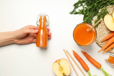 Havuç suyu ile sağlıklı beslenme ve diyet kavramı