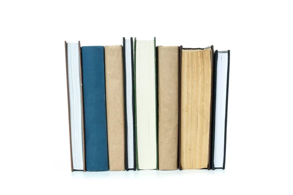 Group Different Books Isolated White Background — Stock Photo, Image