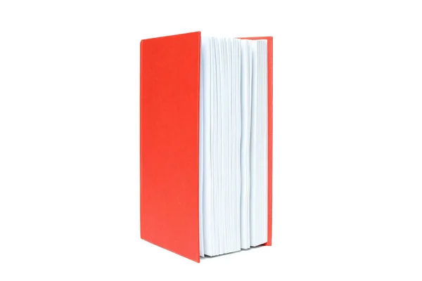 One Red Book Isolated White Background — Stock Photo, Image