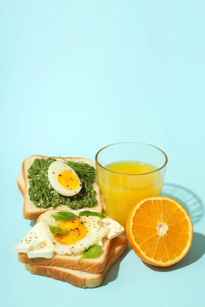 Konzept Von Leckerem Frühstück Morgenmahlzeit Platz Für Text — Stockfoto