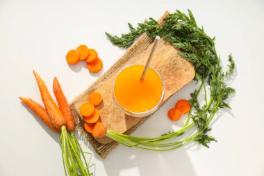 Havuç suyu ile sağlıklı beslenme ve diyet kavramı