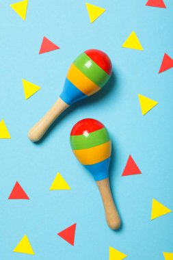 Cinco de Mayo konsepti için kompozisyon, üst görünüm