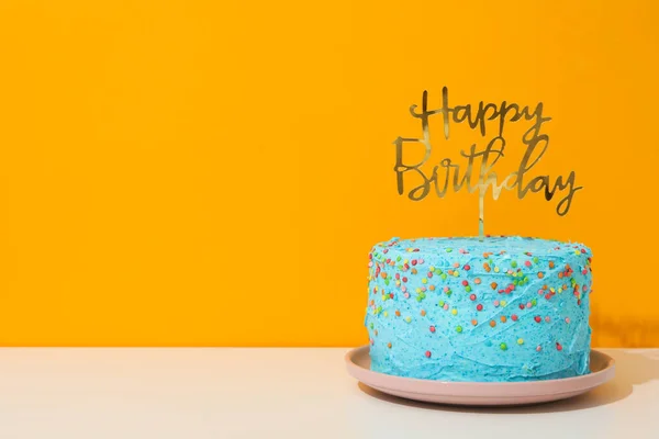 Concept Happy Birthday Holiday Birthday Cake — Stock Photo, Image