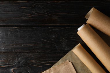 Pişirme ve pişirme için aksesuar kavramı - pişirme kağıdı