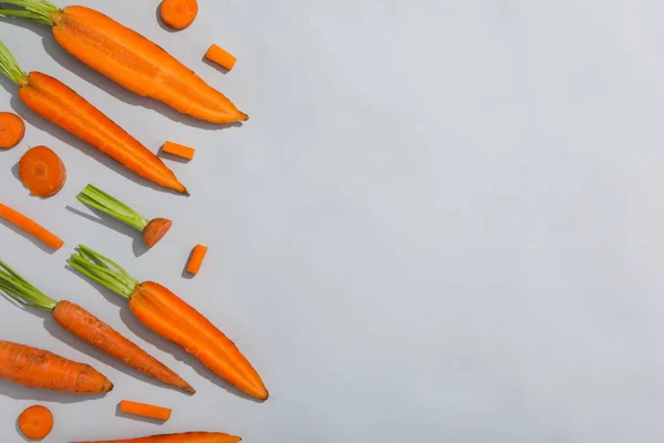 Zanahoria Fresca Concepto Cosecha Espacio Para Texto — Foto de Stock