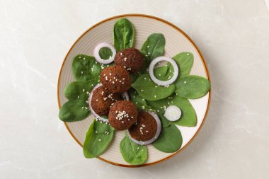 Vegetarian food concept - falafel, tasty falafel balls clipart