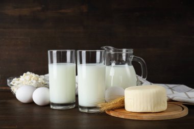 Lezzetli gıda kavramı - farklı süt ürünleri