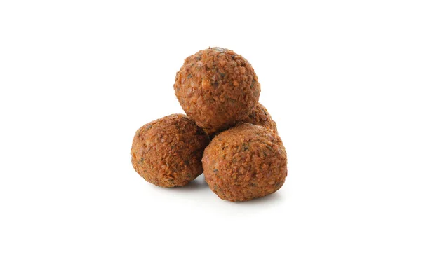 Vegetarisk Mat Välsmakande Falafel Bollar Isolerad Vit Bakgrund — Stockfoto