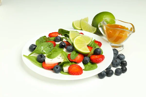 Concept Tasty Food Salad Strawberry Isolated White Background — ストック写真
