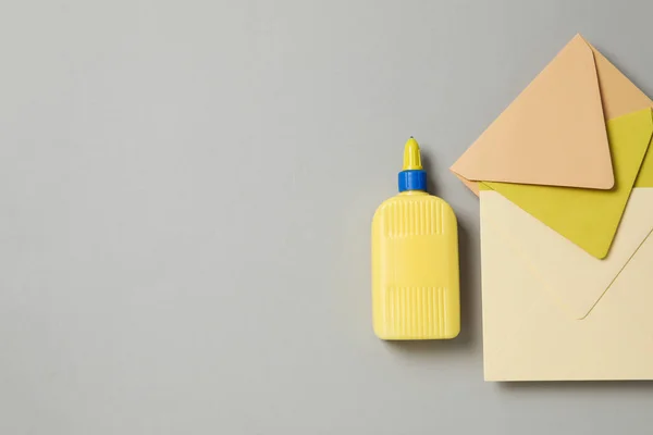 Concept Different Office Stationery Glue — 图库照片