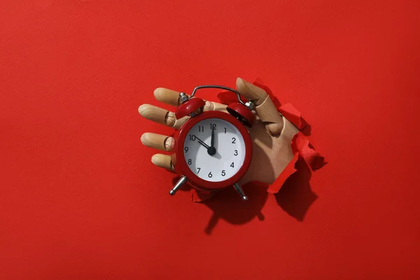 Alarmlı Saat Ile Zaman Yönetimi Kavramı — Stok fotoğraf