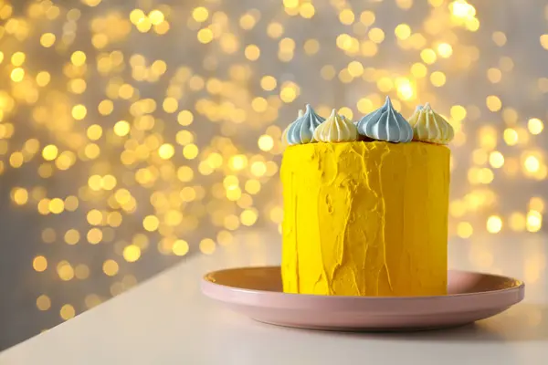 生日快乐的概念 节日生日蛋糕 — 图库照片