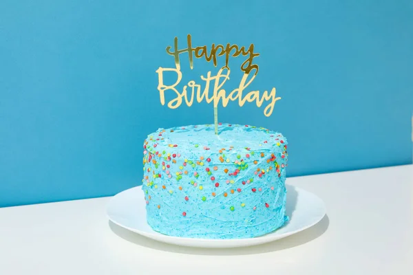 Concept Happy Birthday Τούρτα Γενεθλίων — Φωτογραφία Αρχείου