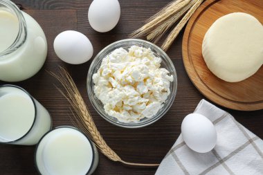 Lezzetli gıda kavramı - farklı süt ürünleri