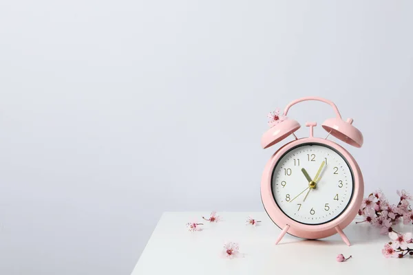 stock image Concept of sleep and wake up with alarm clock