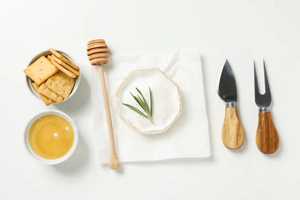 Concepto Deliciosa Comida Francesa Queso Camembert — Foto de Stock