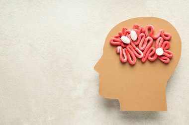 Bunama ve Parkinson hastalığı, ADHD, kafa hastalığı teması için kompozisyon, metin için alan