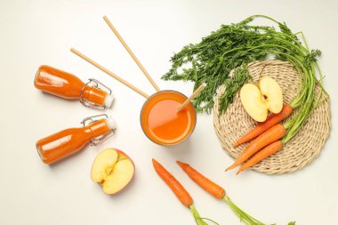 Havuç suyu ile sağlıklı beslenme ve diyet kavramı