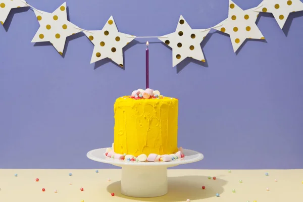 Concept of Happy Birthday, holiday Birthday cake