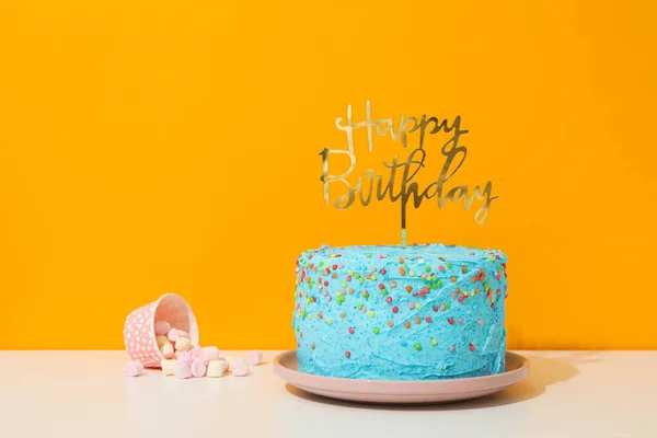 stock image Concept of Happy Birthday, holiday Birthday cake