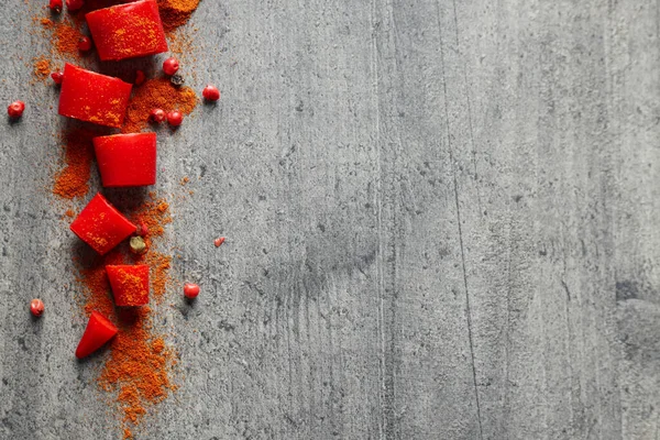 辛くて辛い具材のコンセプト 赤唐辛子 — ストック写真