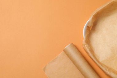 Pişirme ve pişirme için aksesuar kavramı - pişirme kağıdı