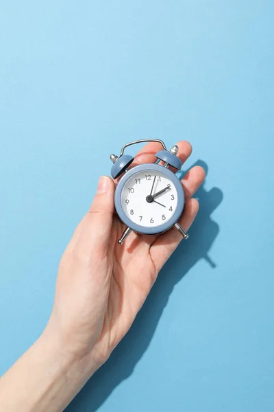 stock image Concept of sleep and wake up with alarm clock