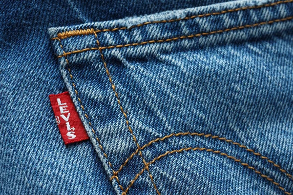 Odessa Ucrânia Calça Jeans Levis Moderna Conceito Roupas Modernas Casuais — Fotografia de Stock