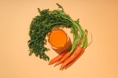 Havuç suyu ile sağlıklı beslenme ve diyet kavramı