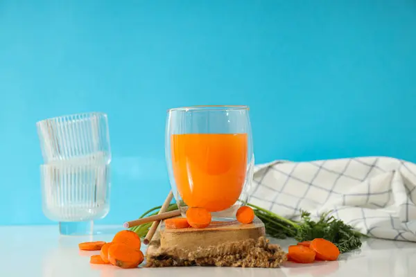 Concept Healthy Nutrition Diet Carrot Juice — Stock Photo, Image